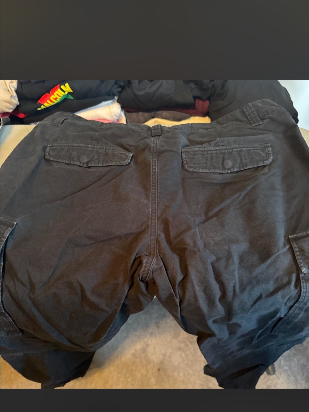 H&M Black Men's Cargo Trousers - Utility Pockets - Picture 3 of 3